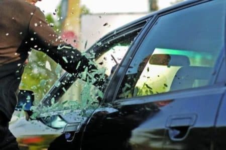 Smash and grab protection installed on SUV